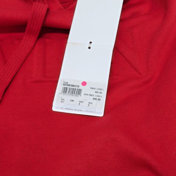 Valentino VLTN Embossed Logo Hoodie Red | Size S | MSRP $1090 - Picture 9 of 9